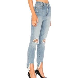 L'Agence Destruction High Line High Rise Skinny Desert Light Jeans Size 23